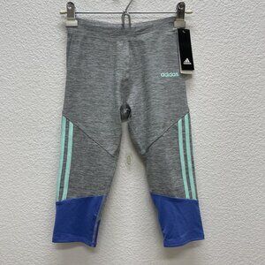 NWT Adidas Size M 8 10 Climalite Pants Gray Style AK4564 Girls Athletic Sport